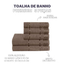 JOGO DE BANHO PREMIUM 5 PEÇAS - Cor:Chocolate (Marrom)