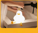 Luminária Infantil Abajur Siliconado Pato Florzinha Luz Quente LE-5861