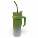 Copo Térmico Grande com Canudo e Alça – 1200ml Inox Kreiz KR CBB01 - Verde D
