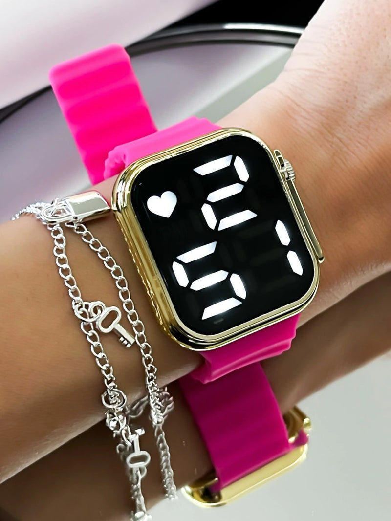 Relógio Feminino Digital com Pulseira Karen Ref. 560